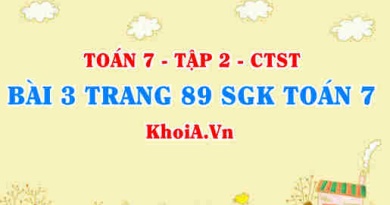 Bài 3 trang 89 SGK Toán 7 Tập 2 Chân trời sáng tạo